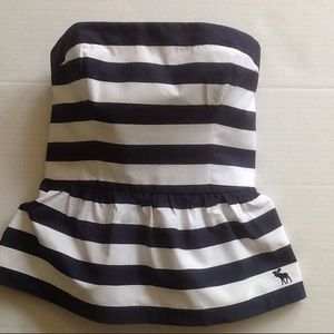 Peplum strapless top by Abercrombie & Fitch